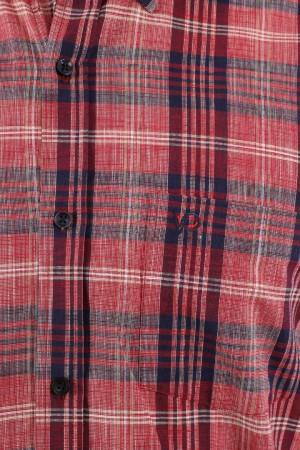 Önkal Gömlek Kırmızı Rengi Geniş Kesim Erkek Uzun Kollu %100 Pamuklu Gömlek  ONK040K