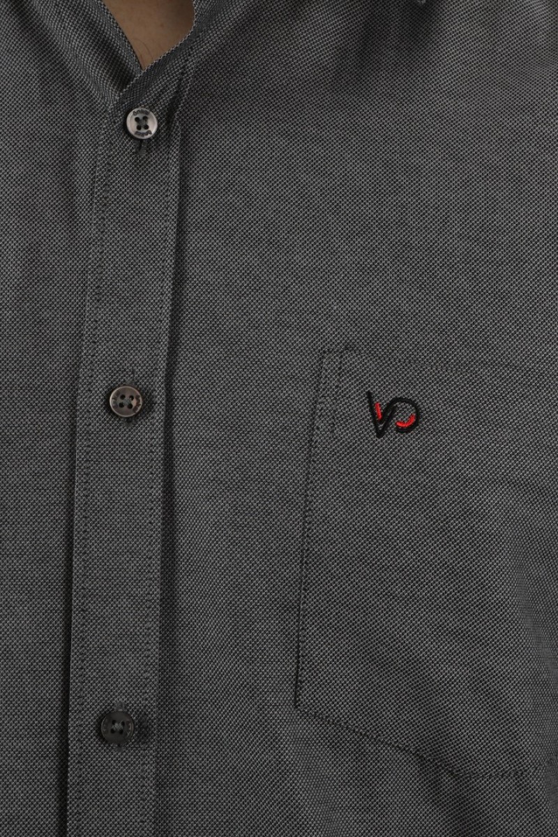 Önkal Gömlek Gri Rengi Erkek Kolay Ütülenebilir Pamuklu Mevsimlik Uzun Kollu Klasik Geniş Kesim Gömlek ONK045