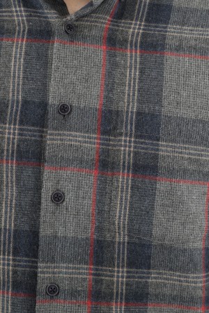 Önkal Gömlek Lacivert Rengi Erkek Kışlık Uzun Kollu Klasik Geniş Kesim Gömlek ONK020