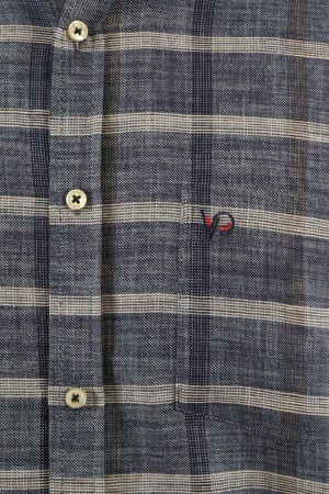 Önkal Gömlek Mavi Rengi Geniş Kesim Erkek Uzun Kollu %100 Pamuklu Gömlek  ONK039M