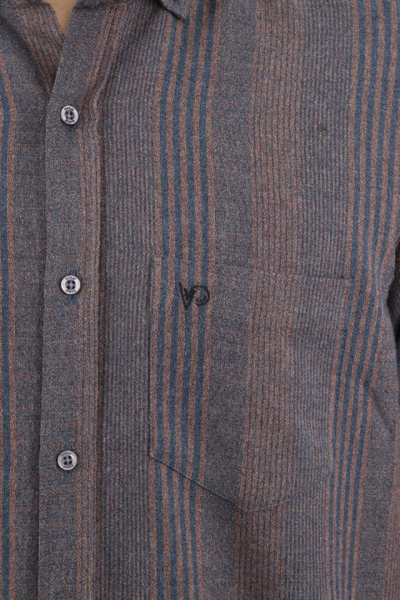 Önkal Gömlek Mor Rengi Erkek Kışlık Pamuklu Uzun Kollu Geniş Kesim Gömlek ONK003