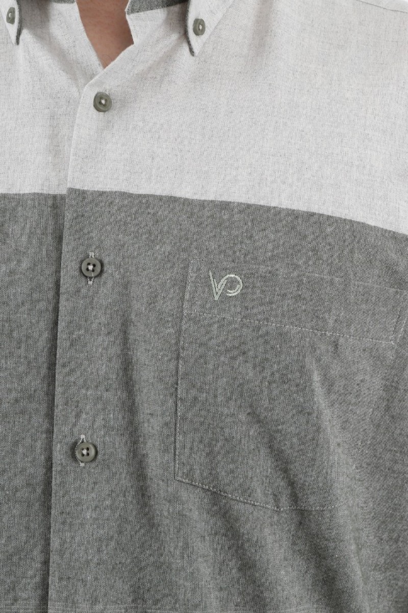 Önkal Gömlek Yeşil Rengi Pano Desenli Erkek Kışlık Uzun Kollu Klasik Geniş Kesim Gömlek ONK024