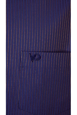 Önkal Gömlek Nokta ve Sarı Çizgi Desenli Lacivert Kısa Kollu Yakası Düğmeli Klasik Kesim Yazlık Erkek Gömlek