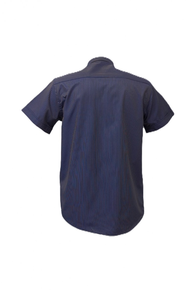 Önkal Gömlek Nokta ve Sarı Çizgi Desenli Lacivert Kısa Kollu Yakası Düğmeli Klasik Kesim Yazlık Erkek Gömlek