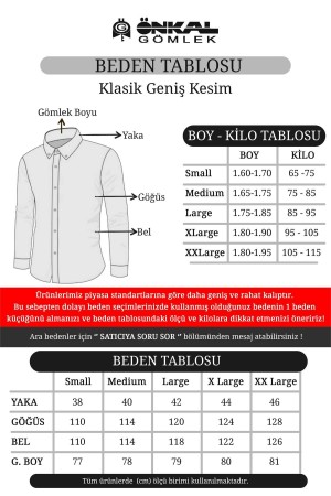 Önkal Gömlek Gri Rengi Geniş Kesim Erkek Uzun Kollu %100 Pamuklu Gömlek  ONK041G