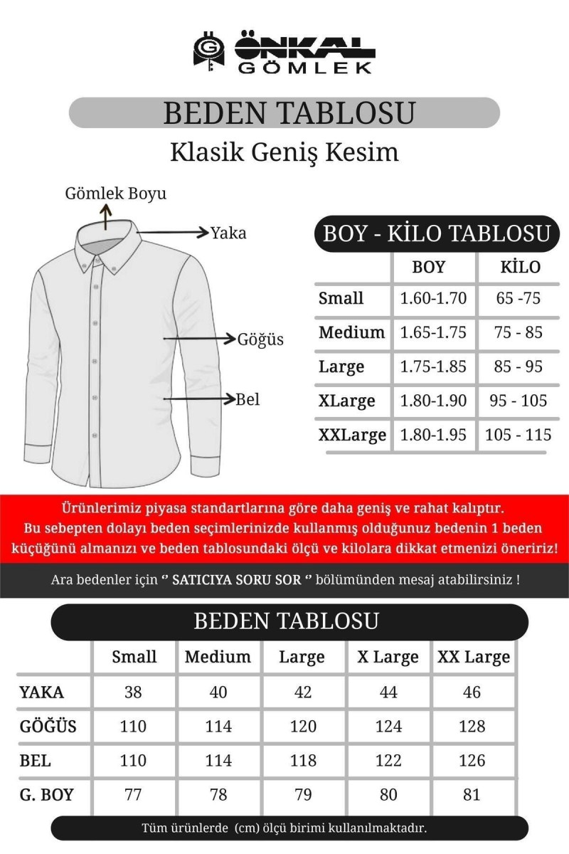 Önkal Gömlek Mavi Rengi Uzun Kollu Gömlek Kravat Seti(HEDİYE KUTULU KLASİK MAVİ GÖMLEK DÜZ SATEN BORDO MENDİLLİ KRAVAT) ONKALMAVİ089